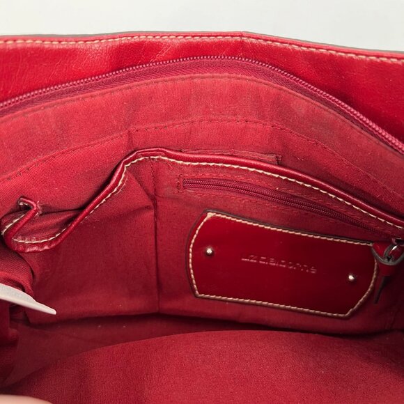 Liz Claiborne Red Faux Leather Shoulder Bag | Small Size - Picture 6 of 12